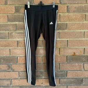 Adidas High-rise Black 3-stripes Leggings Women's Size Medium